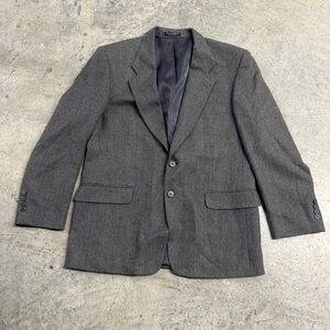 Jones New York Men's Lamb’s Wool Gray Blazer Size 40R Business Career Classic